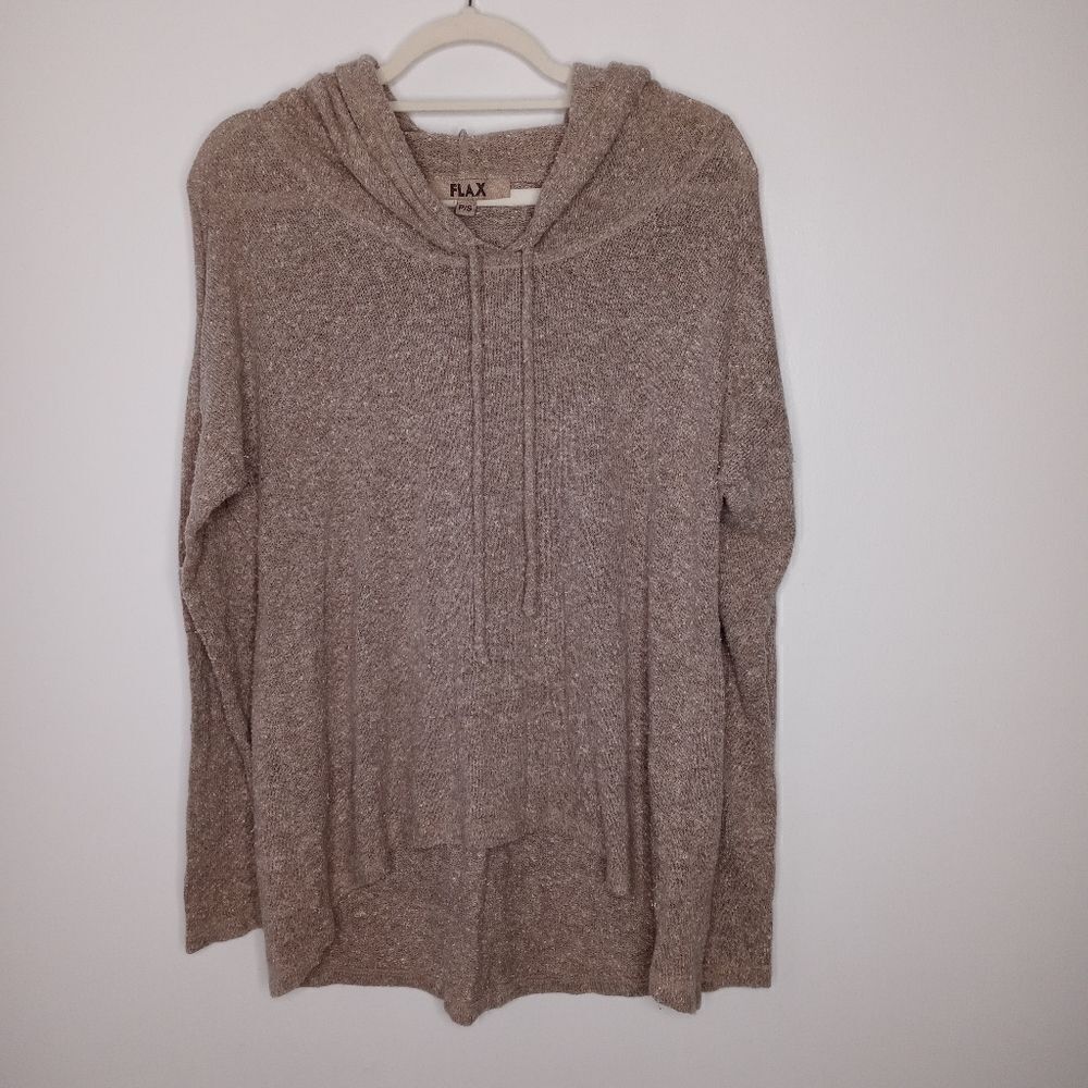 FLAX tan hoodie size small
